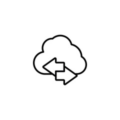 Cloud Transfer icon design with white background stock illustration