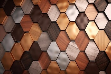 3d rendering of hexagon shape