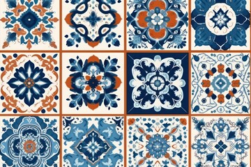 Azulejos Portuguese tiles - obrazy, fototapety, plakaty