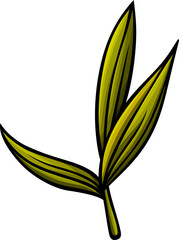 Tree leaf cartoon funny illustration