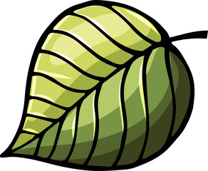 Fototapeta premium Tree leaf cartoon funny illustration