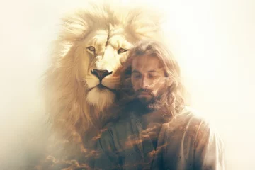 Gordijnen Jesus, The Lion © Faith Stock