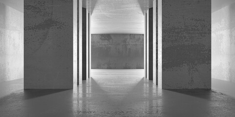 Abstract architecture interior background. Modern concrete room