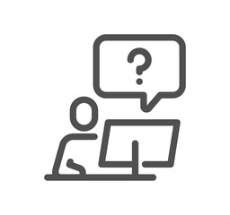 Question related icon outline and linear vector.
