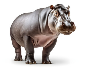 Obraz premium Hippopotamuses are mammals. It is an ungulate animal that eats plants.Hippo means 