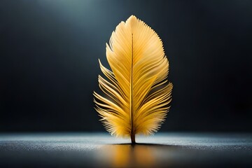 feather on black background, Generative Ai technology