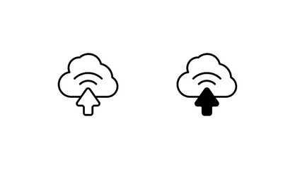 Cloud Access icon design with white background stock illustration