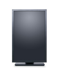 Blank, vertical computer monitor or billboard, png file, without background - 624736996