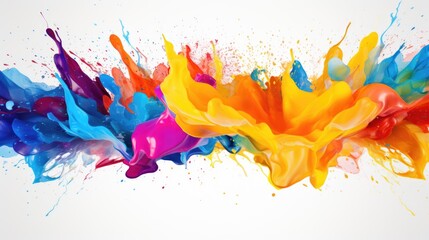 Colorful art colors splashes background. AI generative.