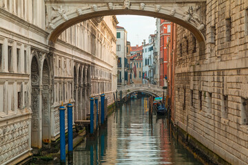 Fototapeta na wymiar Sunrise view of beautiful Venice. Architecture and landmarks of Venice. Venice panorama, Italy