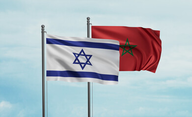 Morocco and Israel flag