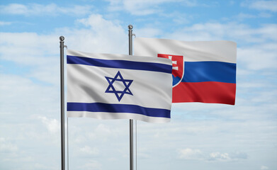 Slovakia and Israel flag