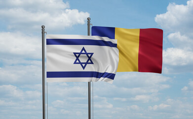 Romania and Israel flag