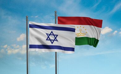 Tajikistan and Israel flag