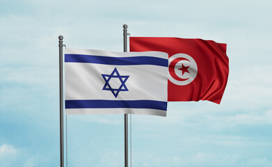 Tunisia and Israel flag