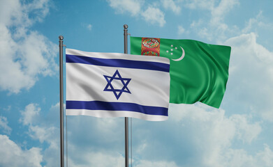 Turkmenistan and Israel flag