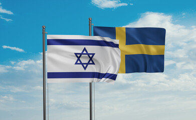 Sweden and Israel flag