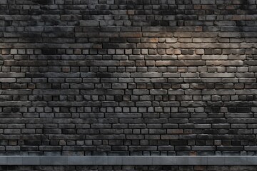 Mock up of a blank brick and stone wall, from the side. Generative AI