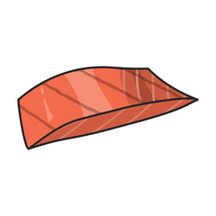 Piece fish vector icon.Color vector icon isolated on white background piece fish.