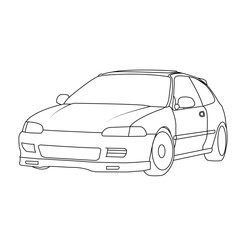 Obraz na płótnie Canvas sketch of a car