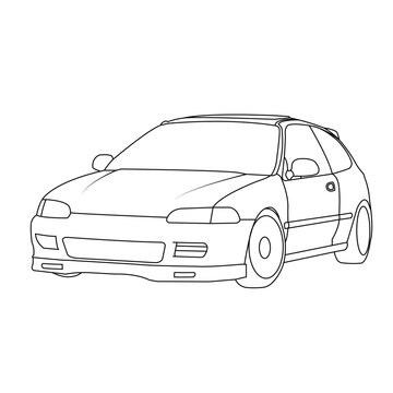 sketch of a car
