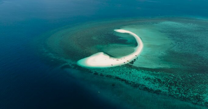 White Island with turquoise water in Camiguin Island. Philippines.