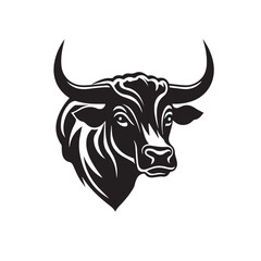 Naklejka premium bull with horns