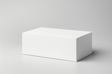 White box mockup on white background. Generative AI