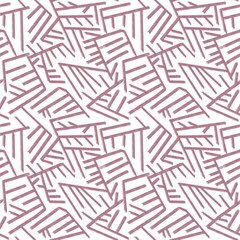 Seamless abstract geometric pattern. Brown, white colors. Illustration. Abstract squares, lines, polygons. Design for textile fabrics, wrapping paper, background, wallpaper, cover.