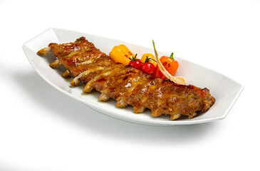 Honey Mustard Ribs with Roasted Vegetables
