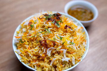 bowl of biryani rice