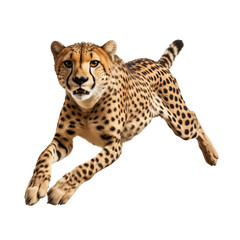 Cheetah  running on transparent background
