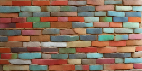 Obraz premium Textile bricks in pastel tones, minimal, wallpaper 2 (generative ai)