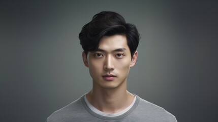 Fototapeta premium A young asian man. Illustration AI Generative