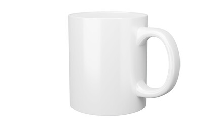 11oz white mugs on isolated background.