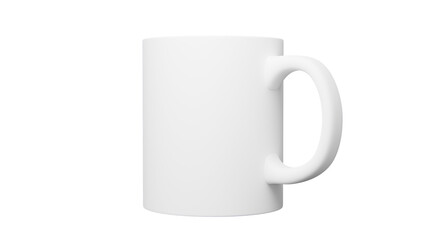 11oz white mugs on isolated background.