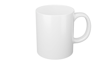 11oz white mugs on isolated background.