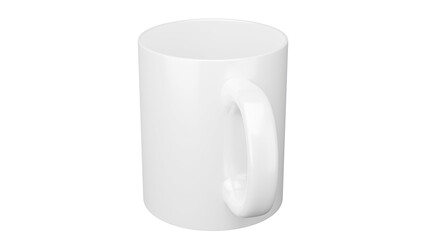 11oz white mugs on isolated background.