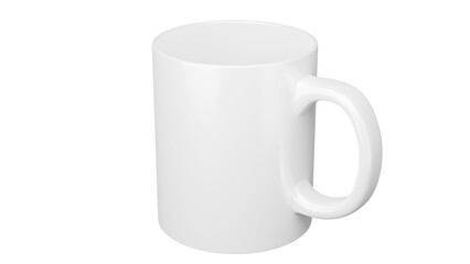 11oz white mugs on isolated background.