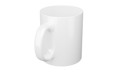 11oz white mugs on isolated background.