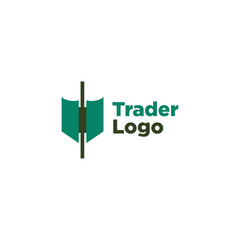 Trader logo for company, trading company