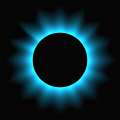 Circle illuminate light frame with color gradient