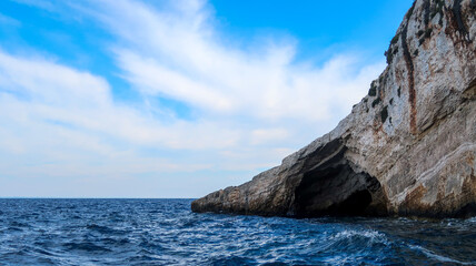 Fototapeta na wymiar Rock in the sea, Zakynthos Greece