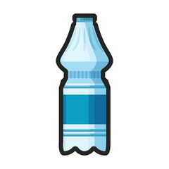 Plastic bottle vector icon.Color vector icon isolated on white background plastic bottle.