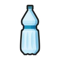 Plastic bottle vector icon.Color vector icon isolated on white background plastic bottle.
