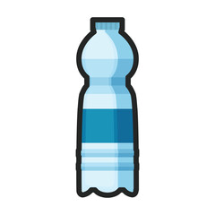 Plastic bottle vector icon.Color vector icon isolated on white background plastic bottle.