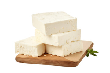 Feta Cheese Block Isolated, Generative Ai