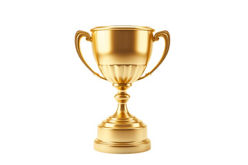 Golden Trophy Cup: Isolated on transparent background, Generative Ai - obrazy, fototapety, plakaty