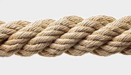 Rope closeup on white background isolated