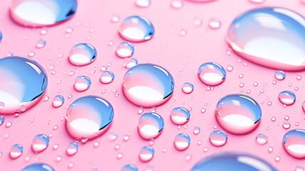 Pink Surface with Water Droplets: Enhanced by Generative AI